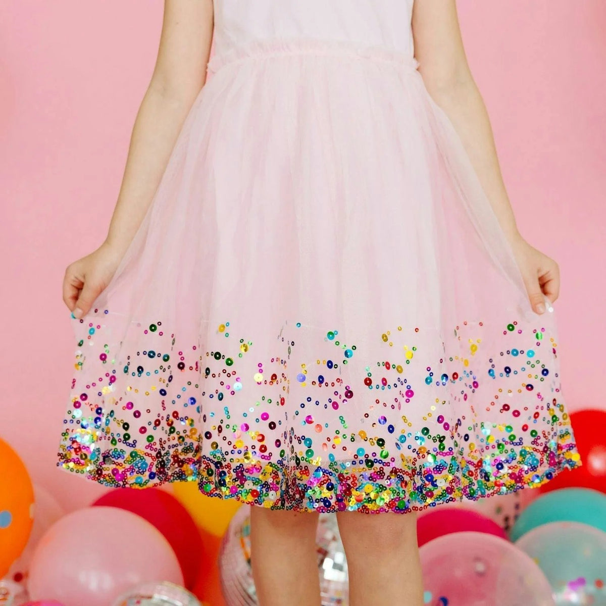 Children's pink tulle dress
