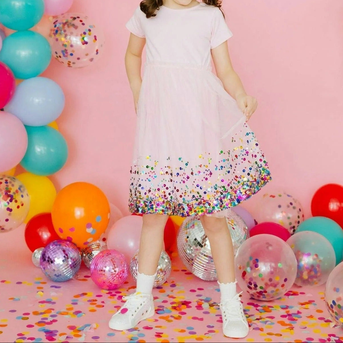Children's pink tulle dress