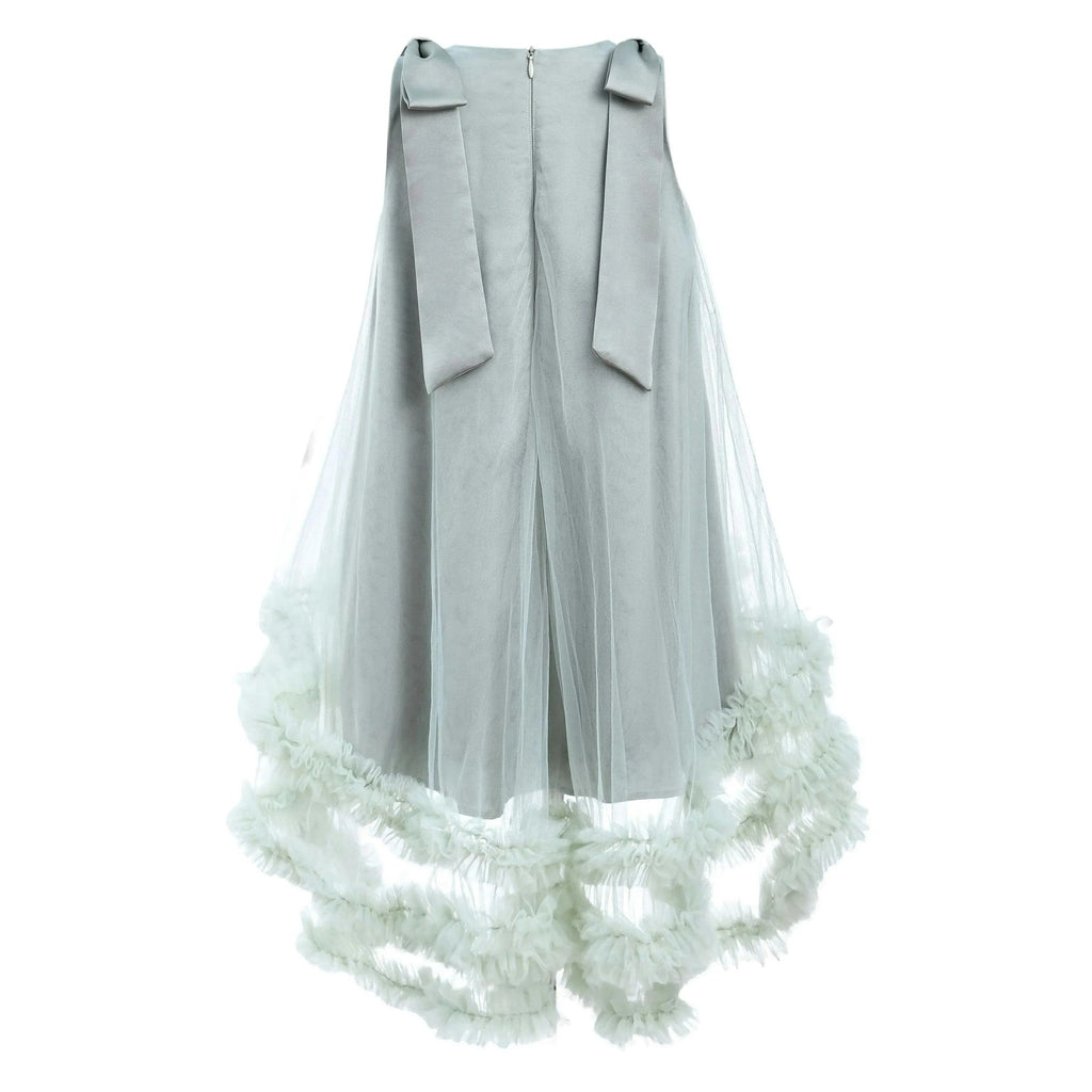 Girls' sleeveless tiered tulle maxi dress